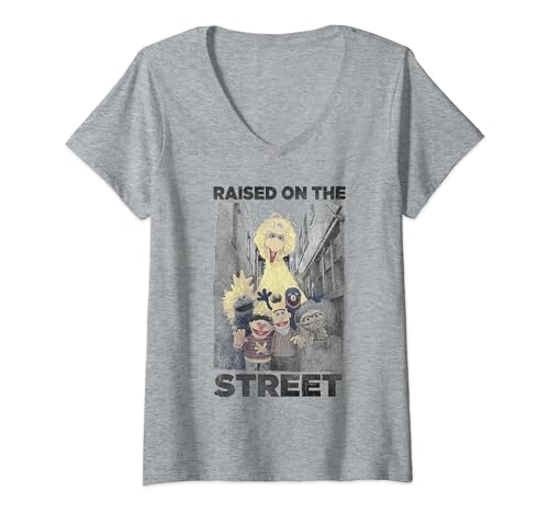 Sesame Street Raised On The Streets V-Neck T-Shirt