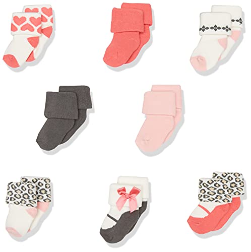 Luvable Friends baby boys Newborn and Terry Socks, Leopard, 0-6 Months US