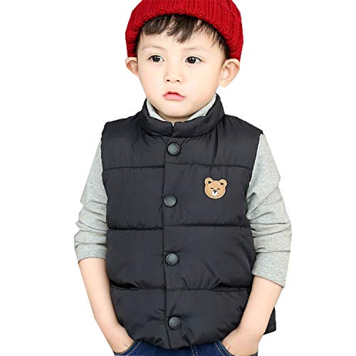 LANBAOSI Baby Girls&Boys Winter Cute High Neck Vest Lightweight Puffer Sleeveless Jacket