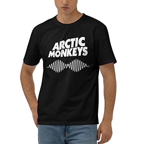 Alternative Rock Arctic Music Monkeys T Shirt Men's Short Sleeve Shirt Vintage Top Teen Funny Custom Tee T-Shirt Clothes Large Black