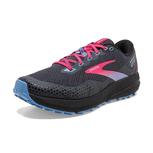 Brooks Women’s Divide 3 Trail Running Shoe - Ebony/Black/Diva Pink - 7.5 Medium