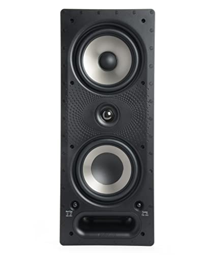 Polk Audio 265-RT 3-way In-Wall Speaker - The Vanishing Series | Easily Fits in Ceiling/Wall | High-Performance Audio - Use in Front, Rear or as Surrounds | With Power Port & Paintable Grille - Black