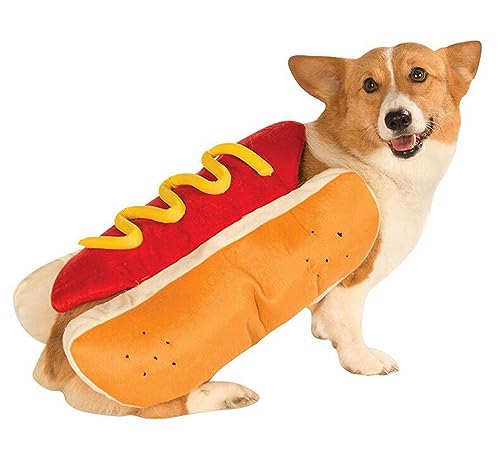 Hot Dog Pet Costumes Halloween Costumes, Fun Food Halloween Dog Cosplay Halloween Christmas Costumes Dog Clothes Party Costumes for Small Dogs, Puppies and Cats (Small)