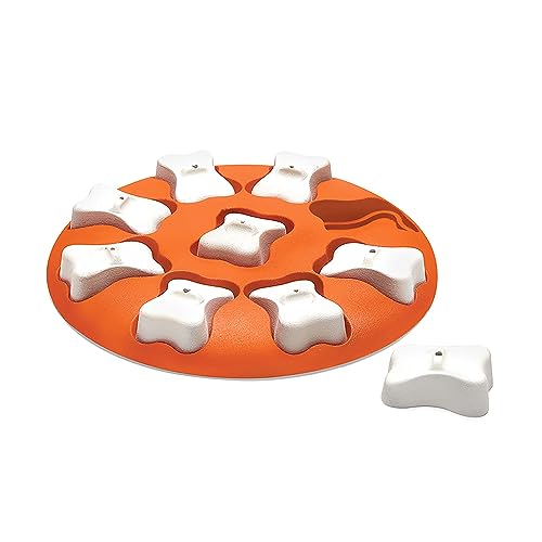 Outward Hound Nina Ottosson Dog Smart Dog Puzzle Interactive Treat Puzzle Dog Enrichment Dog Toy, Level 1 Beginner, Orange