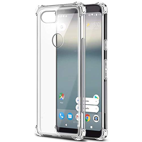 iCoverCase Compatible with Google Pixel 2 XL Clear Case, Crystal Clear Soft TPU Shock Absorption Bumper Slim Thin Cover Case -Clear