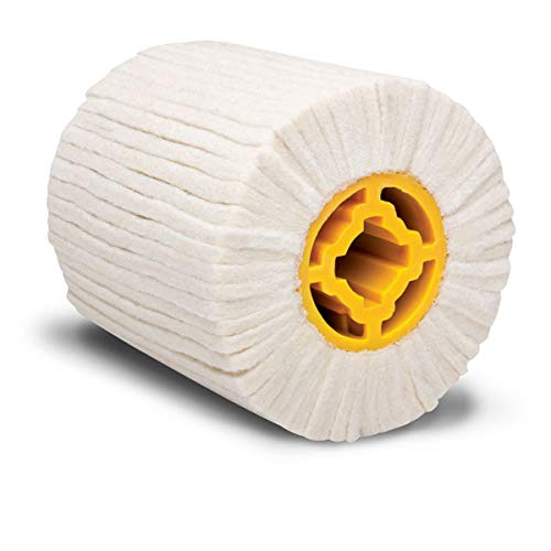 Eastwood Contour 4 in. Buffing Drum Flameer Wool Felt Wire Drawing Wheel Mirror Polishing Brush For Rust Dust Removal