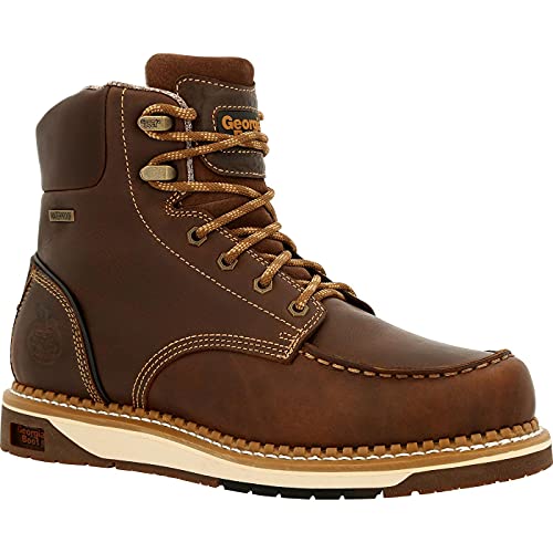 Georgia Boot Men's AMP LT Wedge Industrial Boot, Brown, 10.5