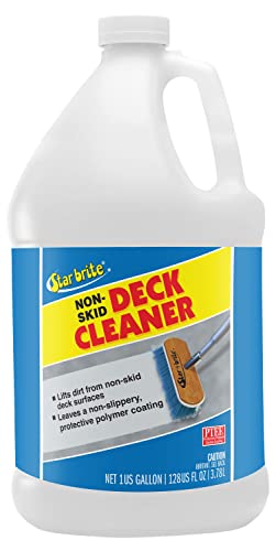 STAR BRITE Non-Skid Deck Cleaner & Protectant -Ultimate Boat Deck Wash - Protects Against Future Stains & UV - Ideal for Fiberglass, Vinyl, Plastic, Painted & Metal Surfaces - 128 OZ Gallon (085900)