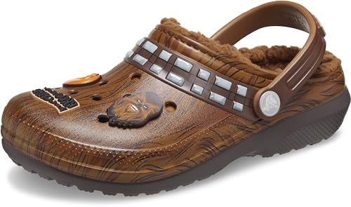 Crocs Star Wars Chewbacca Classic Lined Clogs, Espresso, 2 US Unisex Little Kid