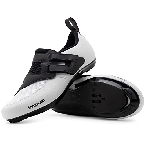 Tommaso Veloce II Womens Cycling Shoes Mens Cycling Shoes For Men Road Bike Shoes Indoor Outdoor Cycling Shoes Look Delta SPD SPD-SL Compatible Peloton Shoes Mens Road Bike Shoes For Men - No Cleat 43