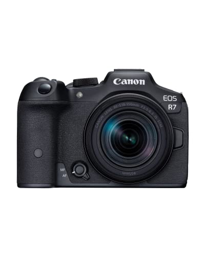 Canon EOS R7 RF-S18-150mm F3.5-6.3 IS STM Lens Kit, Mirrorless Vlogging Camera, 32.5 MP Image Quality, 4K 60p Video, DIGIC X Image Processor, Dual Pixel CMOS AF, Subject Detection, Content Creators