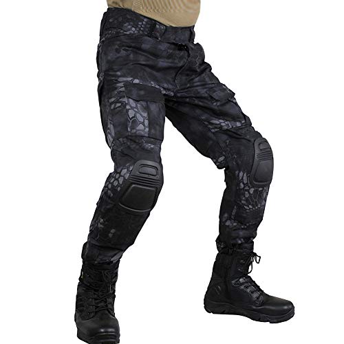 Men's Multicam Tactical Combat Pants with Knee Pads Airsoft (Hm, Tag 42)