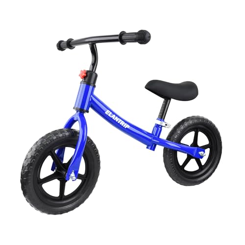 Elantrip Balance Bike, Lightweight Black Toddler Bike for 1-3 Year Old Boys, Birthday Gift Toys for 1-3 Year Old Boys and Girls, No Pedal Bikes for Kids with Adjustable Handlebar and seat