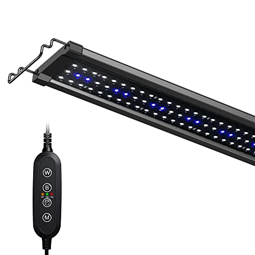 NICREW ClassicLED Gen 2 Aquarium Light, 32 Watts, Dimmable LED Fish Tank Light with 2-Channel Control, White and Blue LEDs, Size 36 to 48 Inch