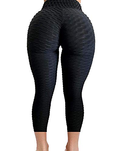SEASUM Women's High Waist Yoga Pants Tummy Control Slimming Booty Leggings Workout Running Butt Lift Tights XL