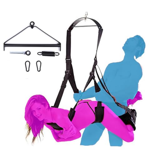 Swing Swivel Heavy Duty 600lbs Sex Swing for Adult Couple Ceiling Adjustable Sex Slingshot Swing for Couples Plus Size Hanging Swing Stand 360 Spinning Swing Set Accessories Women's Hoodies