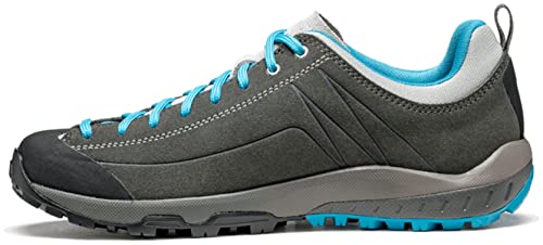 Asolo Space GV Hiking Shoes - Women's Graphite/Cyan Blue 8