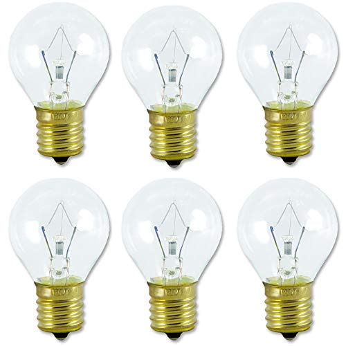 Lava Lamp 25 Watt E17 Intermediate Base 6 Pack Replacement Bulbs for 14.5-Inch Lava Lamps, 120 Volt S11 Bulbs