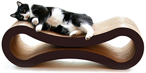 PetFusion Ultimate Cat Scratcher Lounge, Reversible Infinity Scratcher in Multiple Colors. Made from Recycled Corrugated Cardboard, Durable & Long Lasting. 1 Yr Warranty