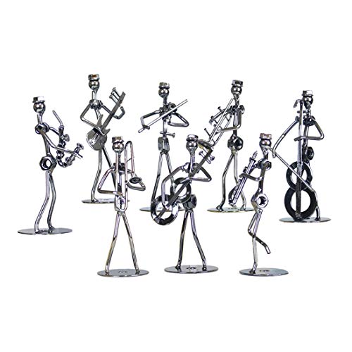 Little Iron Art Musician Creative Men/Women Music Band Crafts Home Office Desk Decoration Birthday Gift 8 Pack (Man)