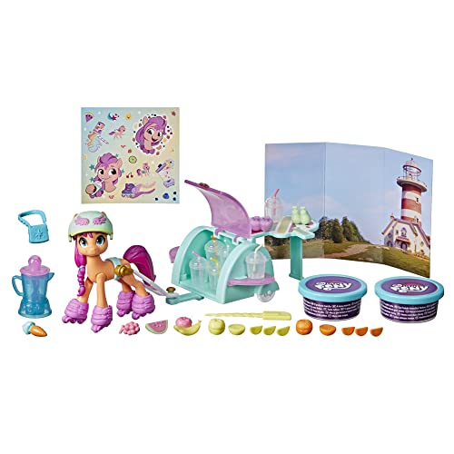 My Little Pony: A New Generation Movie Story Scenes Mix and Make Sunny Starscout - Toy with Compound, 25 Accessories, 3-Inch Pony (Accessory Colors May Vary)