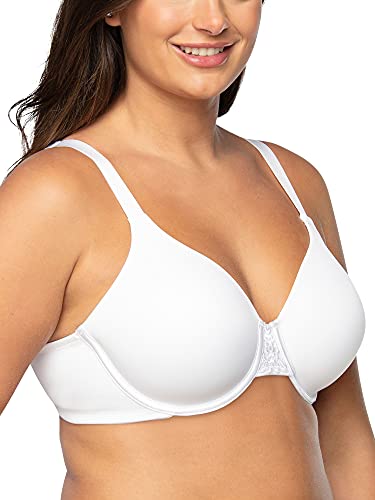 Vanity Fair Women's Plus Size Full Figure Beauty Back Smoothing Bra, Underwire-White, 42DD