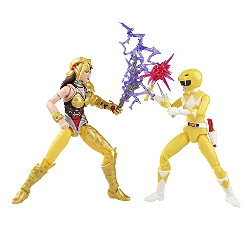 Power Rangers Lightning Collection Mighty Morphin Yellow Ranger Aisha Vs. Scorpina 2-Pack 6-Inch Premium Collectible Action Figure Toys