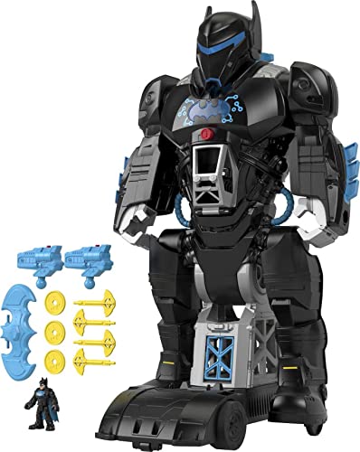 Fisher-Price Imaginext DC Super Friends Batman Playset Bat-Tech Batbot 2-Ft-Tall Robot with Lights Sounds & 11 Play Pieces for Ages 3+ Years