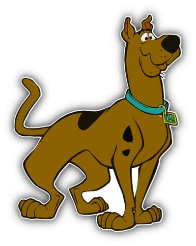 Scooby Doo Standing Cartoon - Sticker Graphic - Auto, Wall, Laptop, Cell, Truck Sticker for Windows, Cars, Trucks