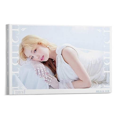 Kpop Artist Poster Gidle Soojin I Trust White Ver. 1st Teaser Canvas Poster Bedroom Decor Sports Landscape Office Room Decor Gift 16x24inch(40x60cm)