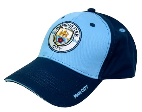 Fan Ink Manchester City Cap, Licensed Man City Adjustable Snap Back Hat/Cap