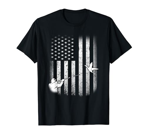 Vintage USA Flag Blowgun Hunting, Gift For Hunting Lover T-Shirt
