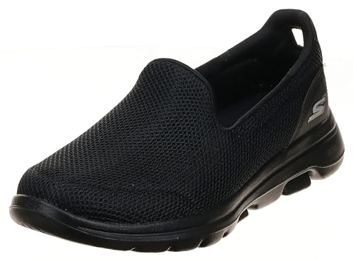 Skechers Women's Go Walk 5 Sneaker, Black, 9 Wide