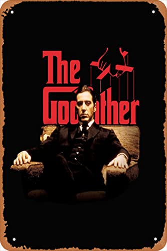 Yzixulet al pacino , the godfather Art Print Vintage 8' x 12' Metal Tin Sign Funny Man Cave Decor
