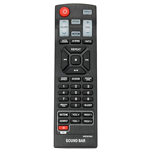 AKB73575401 Replacement Remote Control fit for LG Sound Bar NB2420A NB2520A NB3520A