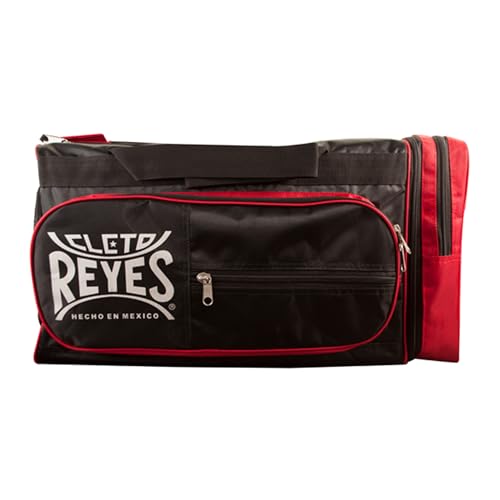 CLETO REYES Gym Duffle Bag for Boxing, Muay Thai, BJJ, Kickboxing, Martial Arts, Athletic Sports Workout Equipment Gear, Black/Red