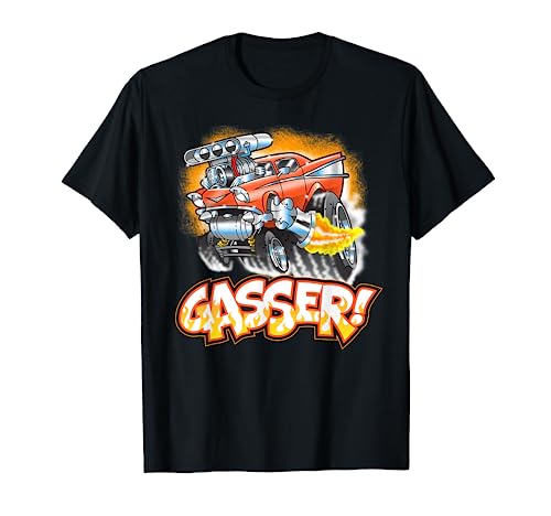 Hot Rod Gasser 57 Drag Racing Street Blown Car T-Shirt
