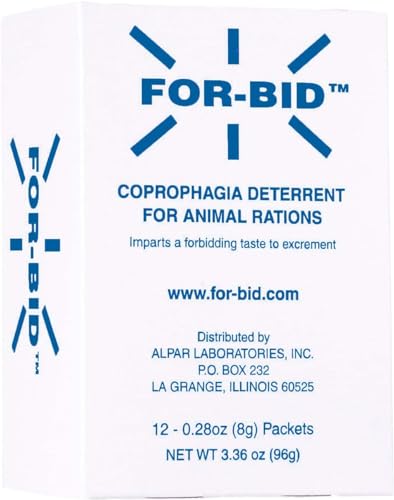For-Bid for Dogs and Cats | Stool Eating & Coprophagia Deterrent | Dog & Cat Food Powder Additive to Prevent Dogs from Eating Poop | Safe for Your Pets | Vet Recommended Formula for Anti-Coprophagia