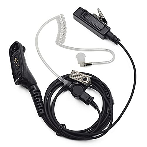 2 Wire Acoustic Tube Earpiece Mic Compatible with Motorola APX 1000 APX 2000 APX 6000 XPR 7000 XPR 7550 XPR 7550e XPR 6000 XPR 6350 XPR 6500 XPR 6550 XIR P8260 XIR P8268 Two Way Radio
