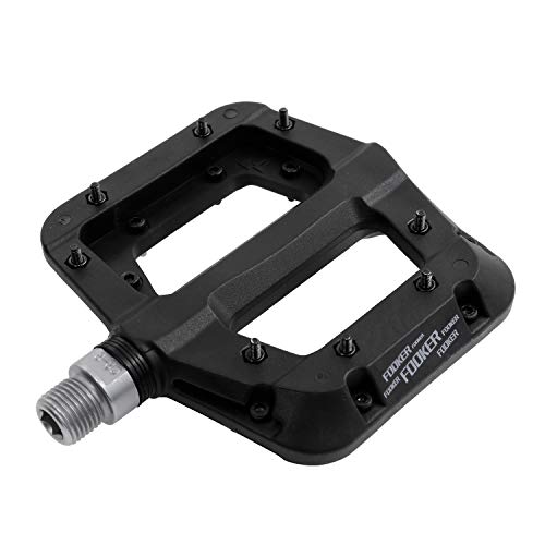 FOOKER MTB Pedals Mountain Bike Pedals 3 Bearing Non-Slip Lightweight Nylon Fiber Bicycle Platform Pedals for BMX MTB 9/16'