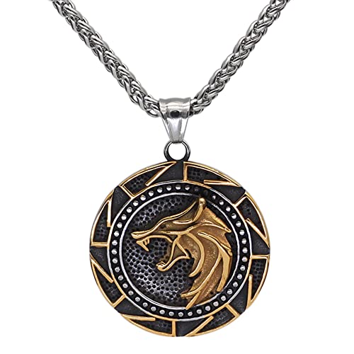 GuoShuang wolf necklace for men Gift Wolf Pedant necklace stainless Steel