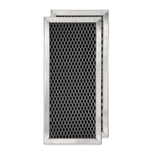 Microwave Filter Replacement 8.67' x 3.95' for JX81H WB02X10956 GE Microwave Charcoal Filter - Fits Samsung Carbon Filter - Freshens and Filters Kitchen Air in Over-the-Range Oven Stove Fan (2-Pack)