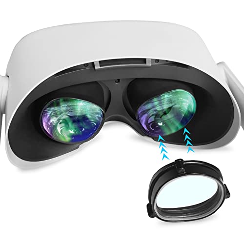 Lens Insert Compatible with Quest 2 - Sonicgrace for VR Quest 2 Myopia Lens Glass with Blue Light Filter, Alloy Magnetic Frame and Lens Combination, Easy to Install (SPH:-5.50, Right)