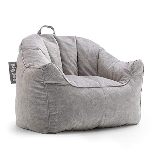 Big Joe Hug Bean Bag Chair, Gray Hyde, Faux Polyester Blend, Caribou, 3 feet