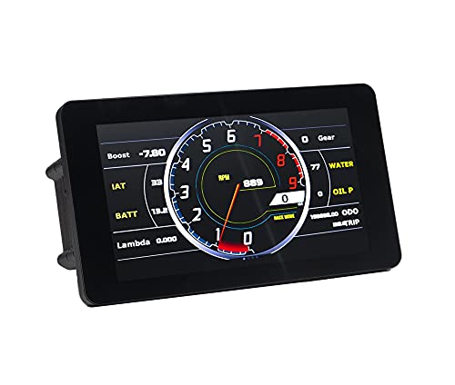Powertune Digital Dash with GPS (No Mounting Bracket), Compatible with Link G4 / G4X / Vi-PEC