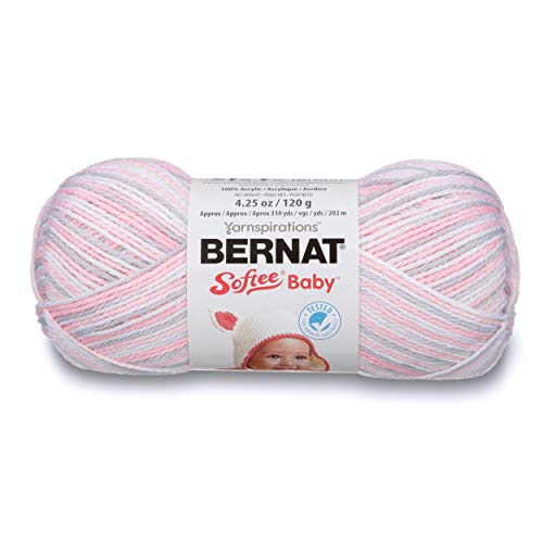 Bernat Softee Baby Yarn, Ombre, 4.25 oz, Gauge 3 Light, Pink Flannel