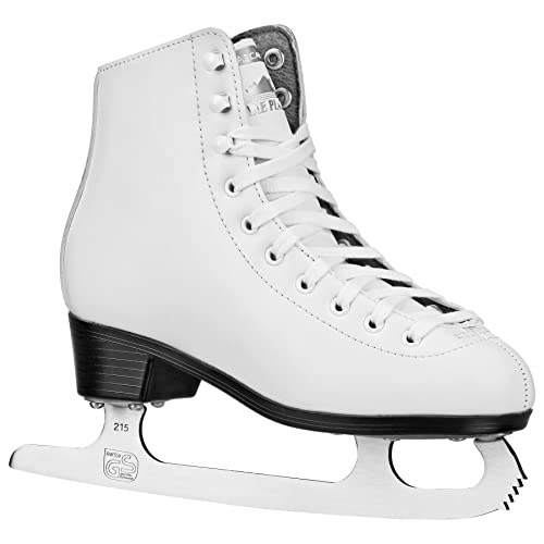 Lake Placid Cascade Girl's Figure Ice Skates White Size 4