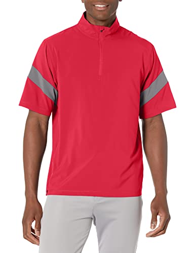 Mizuno Short Sleeve Hitting Jacket, Red-Shade, X-Large