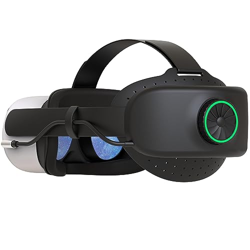 BUSQUEDA Head Strap with 8000mAh Battery Pack for Oculus Quest 2,Adjustable Lightweight Replacement Elite Strap for Meta Quest 2, Enhanced Comfort Support in VR-Black
