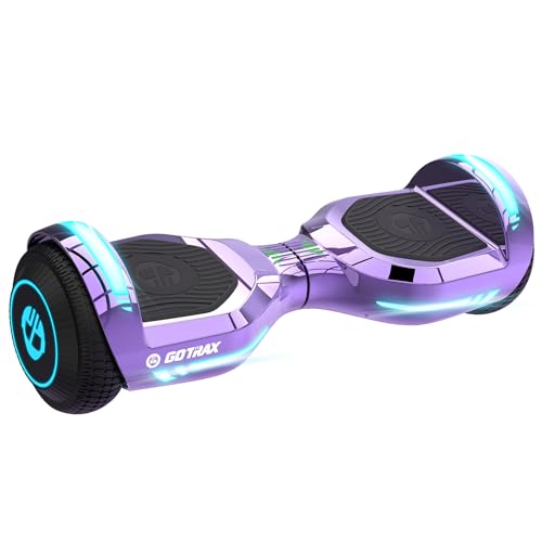 Gotrax Glide Hoverboard for Kids Ages 6-12, Hover Board with Music Speaker & LED Lights, Smart Self Balancing Scooters Hover Board for Kids Adults Gifts, UL2272 Certified(Purple)